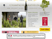 Tablet Screenshot of champagne-mathelin.com